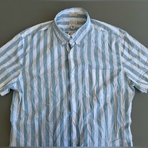 J. Crew Light Blue and White Striped Shirt
